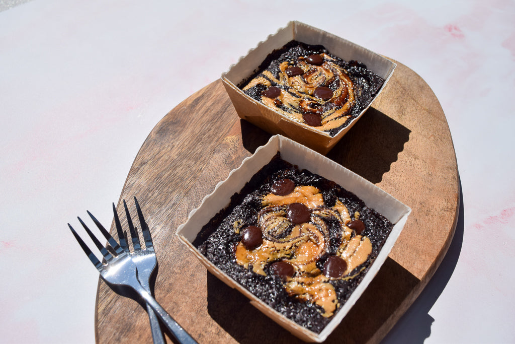 Peanut Butter & Salted Caramel Brownie Bites - Vegan, Gluten, Dairy & Soya Free