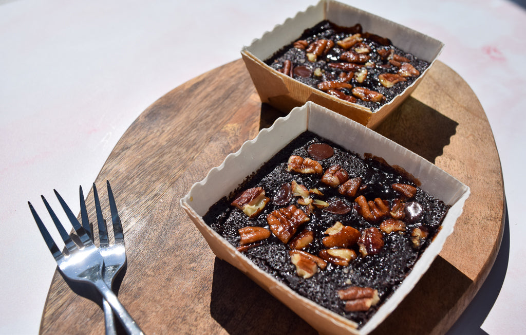 Pecan Salted Caramel Brownie Bites - Vegan, Gluten, Dairy & Soya Free
