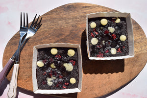 White chocolate & Raspberry Brownie Bites - Vegan, Gluten, Dairy & Soya Free