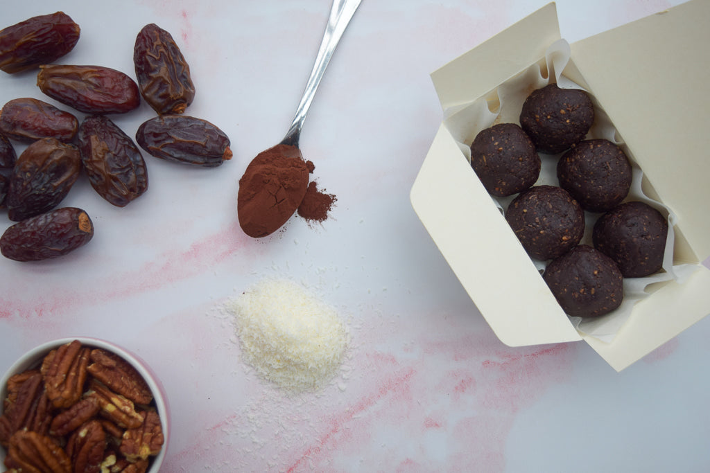 Raw Brownie Bites - Refined Sugar Free - Gluten, Dairy, Soya Free & Vegan